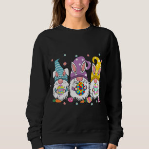 Ostern Gnome Bunny Autism Ostereier Jagd Sweatshirt