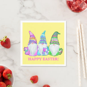 OSTERN GNOMES SERVIETTE
