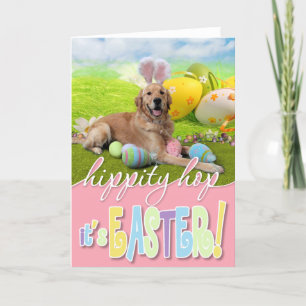 Ostern - goldener Retriever - Frank Feiertagskarte