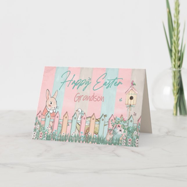 Ostern, Grandson, Sonnengarten, Zaun Karte (Vorderseite)