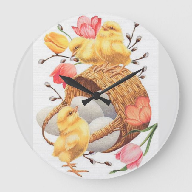 Ostern Große Wanduhr (Vorderseite)