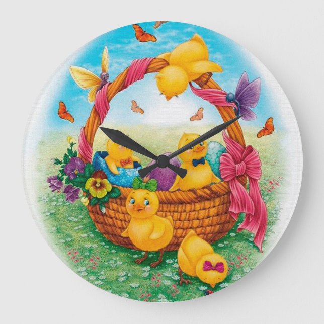 Ostern Große Wanduhr (Vorderseite)