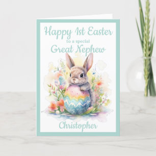 Ostern Grosses Nephew Bunny Egg Blau Feiertagskarte
