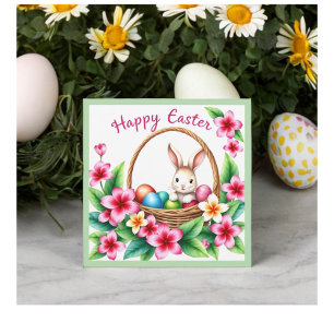 Ostern Gruß tropischen Hasen und Eier Feiertagskarte