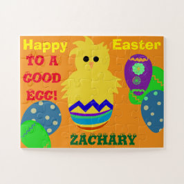 Ostern Gutes Ei Gelbkichel Personalisierter NAME Puzzle