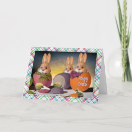 Ostern - "Happy Oaster" - Bunnies & Chics Feiertagskarte