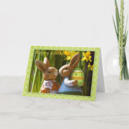 Ostern - "Happy Oaster" Sweet Bunny Couple Feiertagskarte