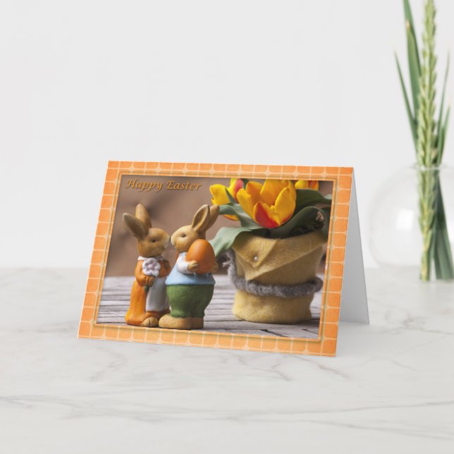 Ostern - Happy Ostersonniges Paar Feiertagskarte (Vorderseite)