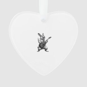 Ostern Hase spielt Gitarre Rockstar Hase Liebhaber Ornament