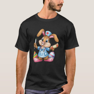 Ostern Hasen-Krankenschwester Stethoskop Kaninchen T-Shirt