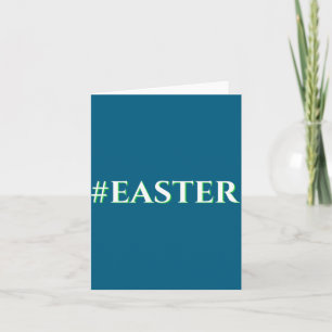 Ostern Hashtag Moderne Ostern Blau Karte