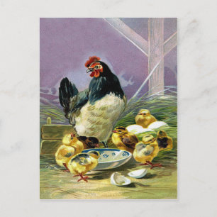 Ostern im Vintage-Stil Feiertagspostkarte