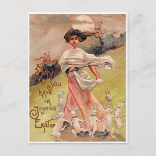 Ostern im Vintage-Stil Postkarte