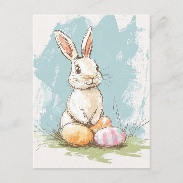 Ostern im Vintage-Stil Postkarte (Vorderseite)