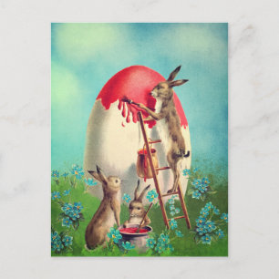 Ostern im Vintage-Stil Postkarte