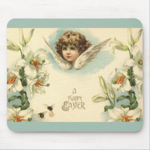 Ostern im Vintage-Stil, viktorianische Lilienblume Mousepad