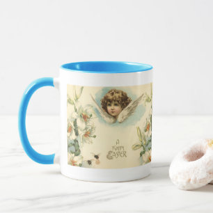 Ostern im Vintage-Stil, viktorianische Lilienblume Tasse
