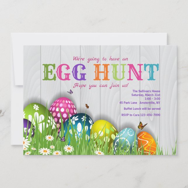 Ostern in der Garten-Einladung Einladung (Vorderseite)