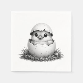 Ostern in Schwarzweiß Serviette