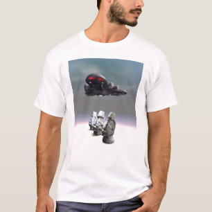 Ostern-Insel-Köpfe und UFO-T - Shirt
