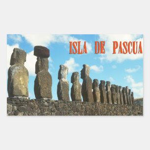 Ostern-Insel (Rapa Nui) Chile Rechteckiger Aufkleber