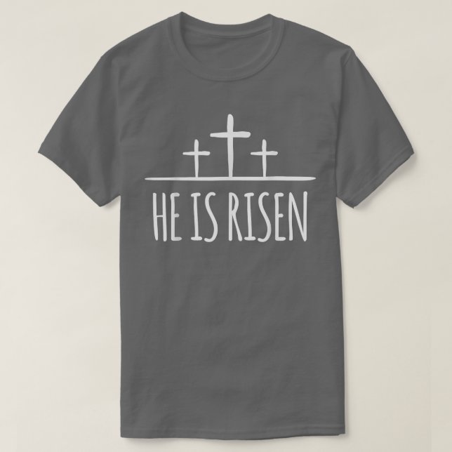 Ostern ist er für Christen Geschenk Matthew 28 T-Shirt (Design vorne)