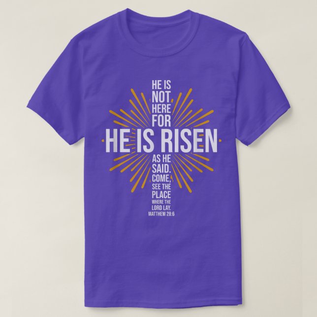 Ostern ist er Riser Jesus Cross Christlich Faith B T-Shirt (Design vorne)