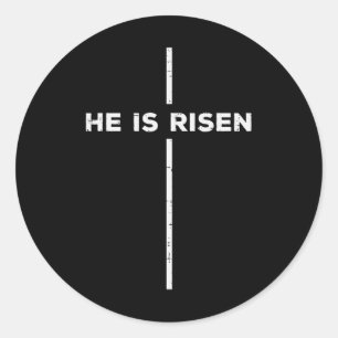 Ostern ist er rissen Kreuz Jesus religiöse Männer  Runder Aufkleber