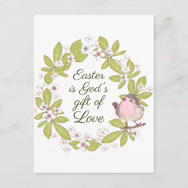Ostern ist Gottes Geschenk der Liebe Johannes 3:16 Postkarte (Vorderseite)