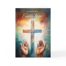 Ostern ist Hoffnung Offene Hände für Gott mit Kreu