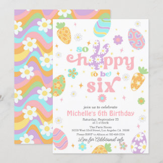 Ostern ist so erfreulich, sechs Geburtstag zu habe Einladung