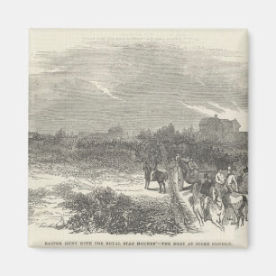 Ostern-Jagd mit den königlicher Hirsch-Jagdhunden Magnet