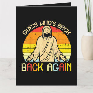 Ostern Jesus Errate Wer ist zurück Religiös Christ Dankeskarte