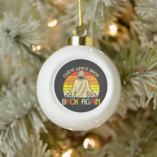 Ostern Jesus Errate Wer ist zurück Religiös Christ Keramik Kugel-Ornament