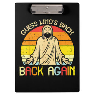 Ostern Jesus Errate Wer ist zurück Religiös Christ Klemmbrett