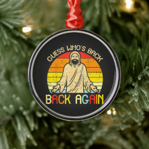 Ostern Jesus Errate Wer ist zurück Religiös Christ Ornament Aus Metall