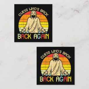 Ostern Jesus Errate Wer ist zurück Religiös Christ Quadratische Visitenkarte