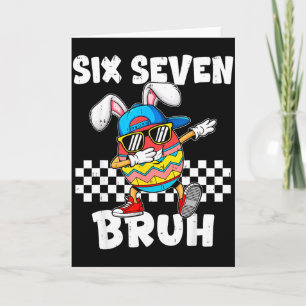 Ostern Jungs Lustig Dabbing Hase Bruh Sechs Sieben Karte