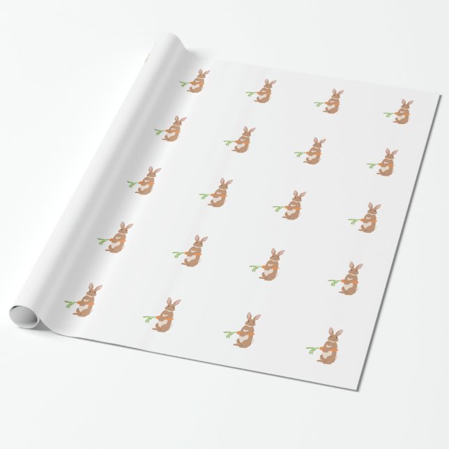 Ostern-Kaninchen Geschenkpapier (Ungerollt)