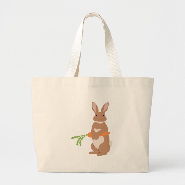 Ostern-Kaninchen Jumbo Stoffbeutel (Vorne)