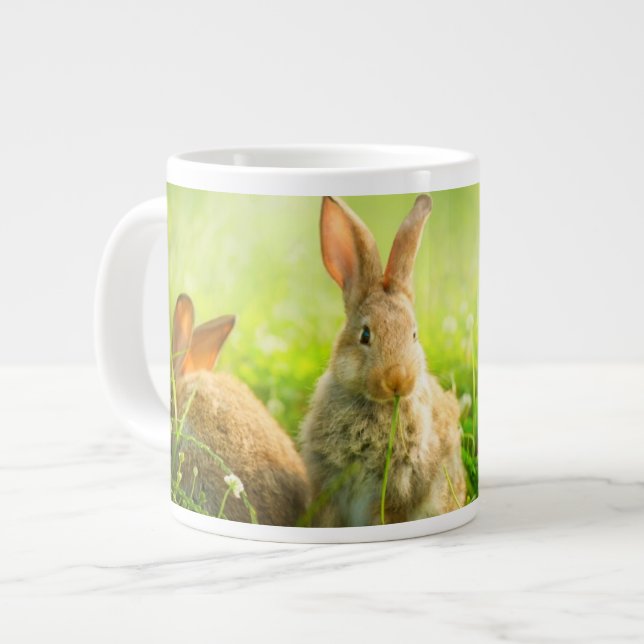 Ostern-Kaninchen Jumbo-Tasse (Vorderseite Links)