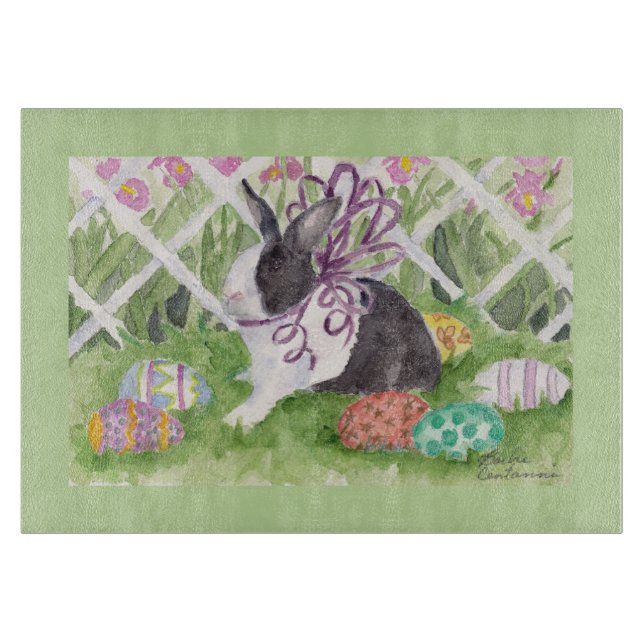 Ostern-Kaninchen und Ei-Schneidebrett Schneidebrett (Vorderseite)