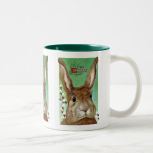 Ostern-Kaninchen Zweifarbige Tasse