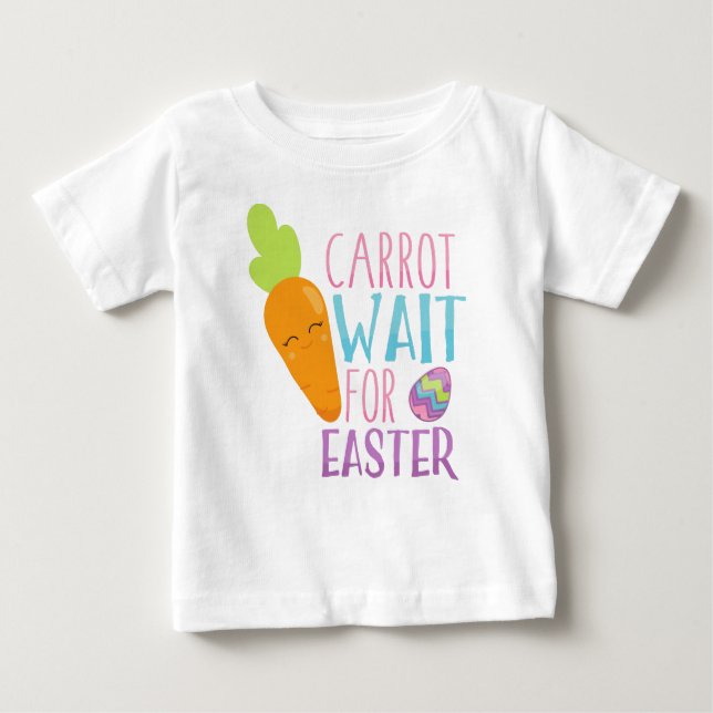 Ostern, Karotten warten auf Ostern, Ostereier Baby T-shirt (Vorderseite)