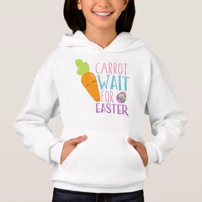 Ostern, Karotten warten auf Ostern, Ostereier Hoodie (Vorderseite)