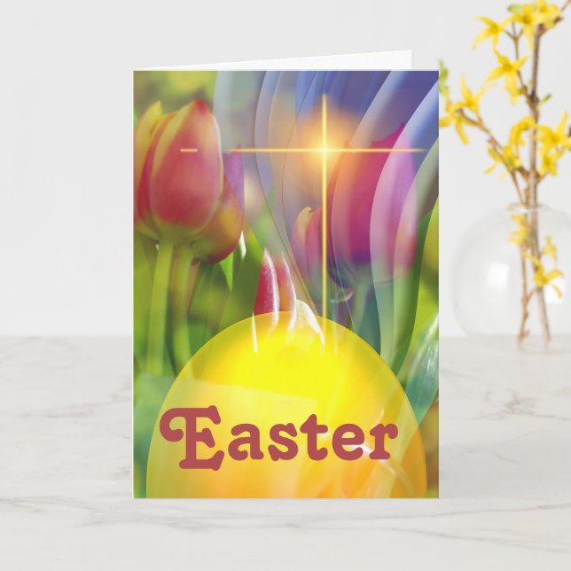 Ostern Karte (Gelbe Blume)