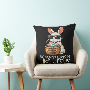 Ostern Kein Hase liebt mich wie Jesus Christlich Kissen