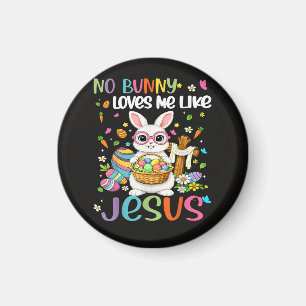 Ostern Kein Hase liebt mich wie Jesus Christlich Magnet