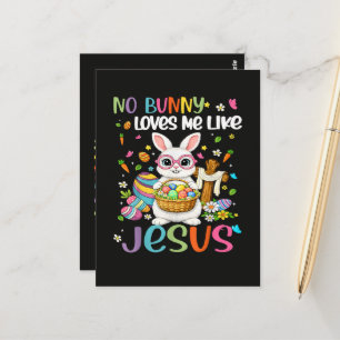 Ostern Kein Hase liebt mich wie Jesus Christlich Postkarte