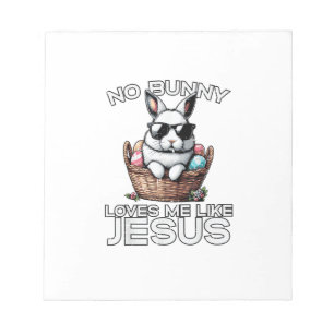 Ostern Kein Hase liebt mich wie Jesus christliche  Notizblock